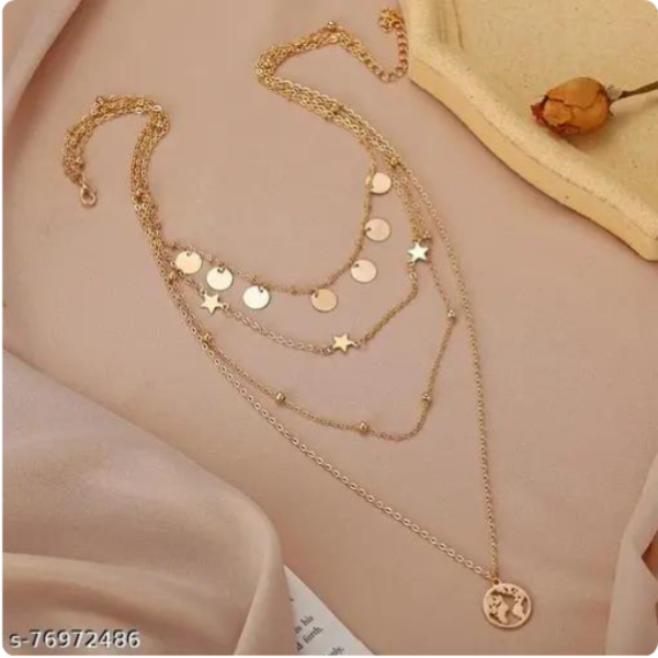 Gold Plated Multi Layered Necklace
