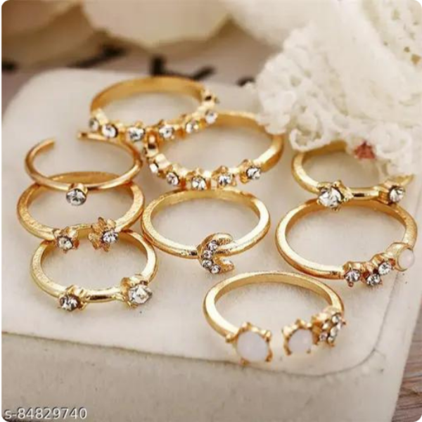 Gold Plated Rings Combo