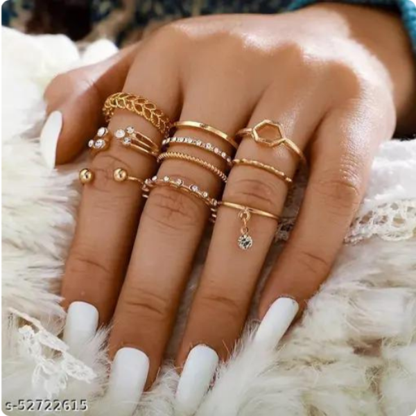 Crystal Drop Heart Ring