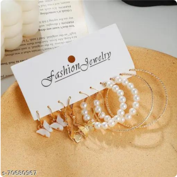 Pearl Big Hoop Earring