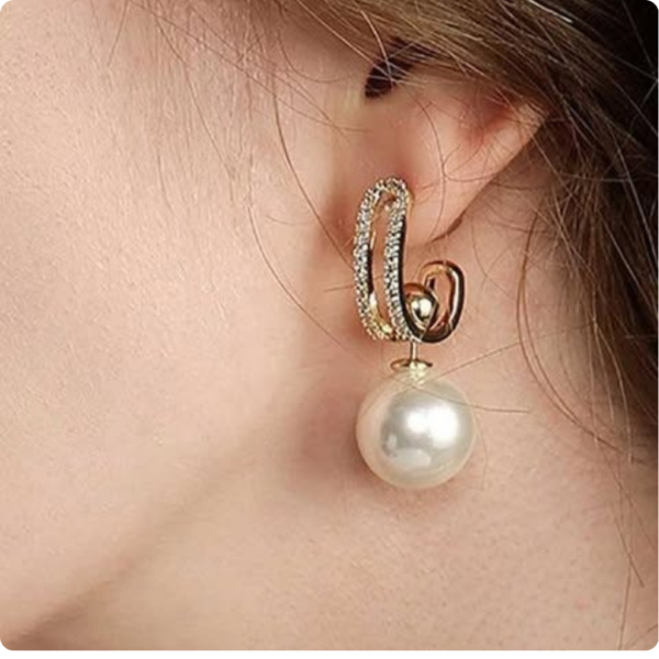 Korean Fancey Moti Earrings - Image 3